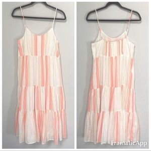 NWOT For The Republic Tiered Striped Midi Summer Dress medium